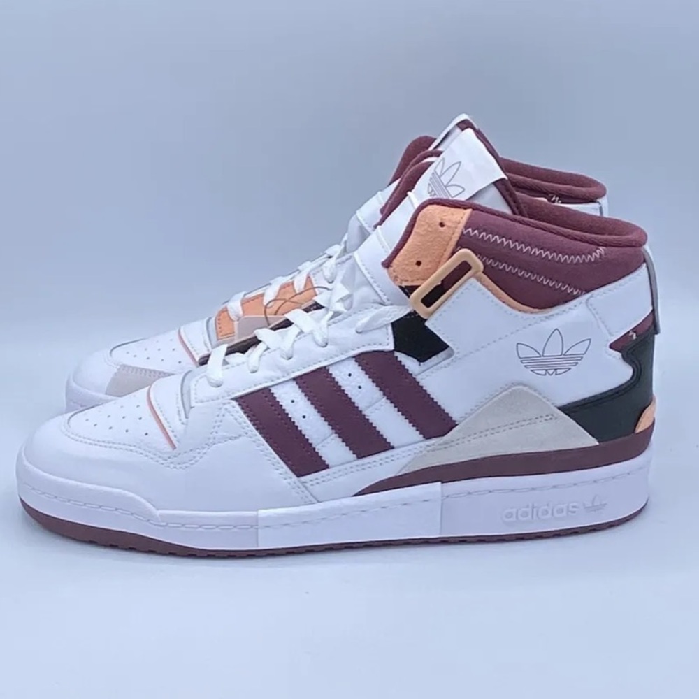 adidas Forum Exhibit Mid Cloud White / Victory Crimson / Ambient Blush - Picture 14 of 16